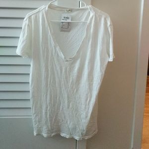 Brandy Melville white Vneck